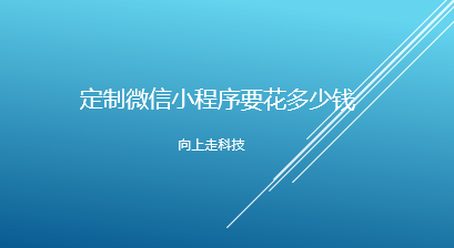 定制微信小程序要花多少钱