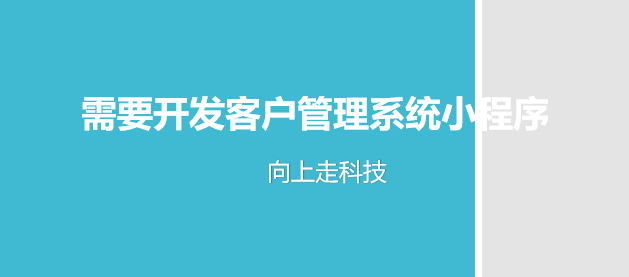 需要开发客户管理系统小程序